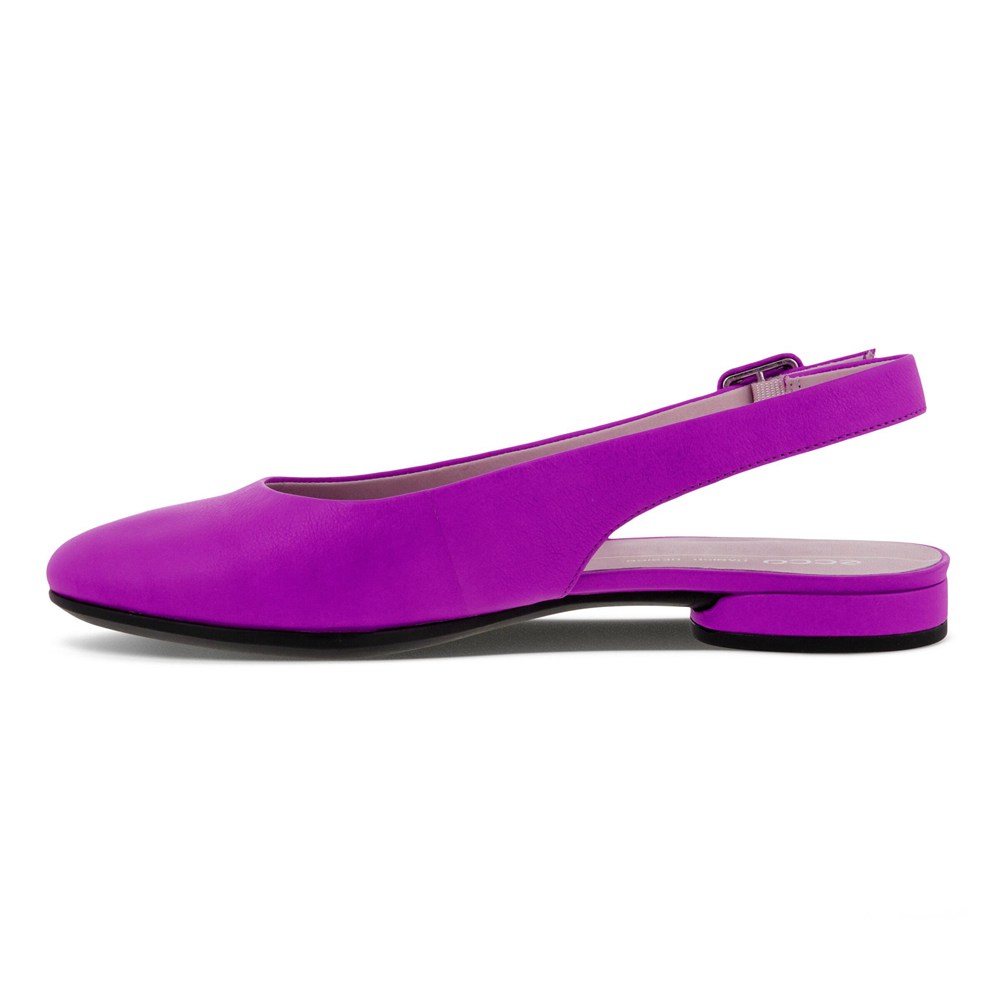 Zapatos De Vestir Mujer - ECCO Anine Sling-Back Flats - Morados - BKN345961